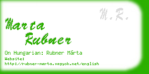 marta rubner business card